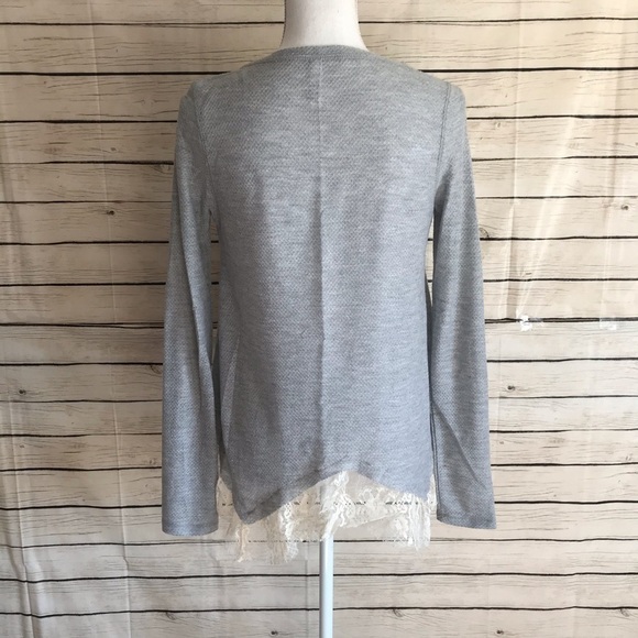 Xhilaration Long Sleeve Lace Trimmed Tee - Picture 3 of 8